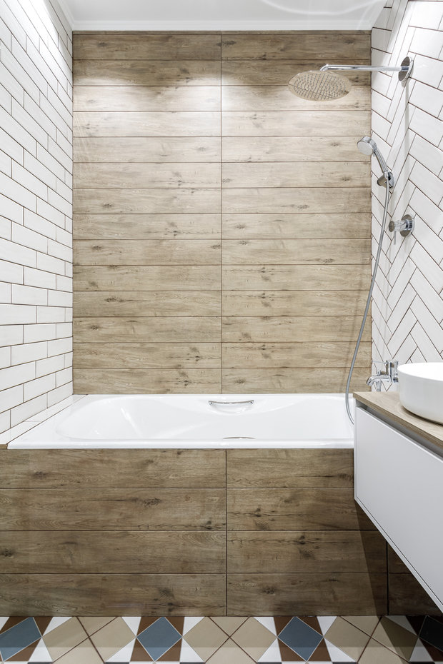 Фотография: Ванная в стиле Скандинавский, Современный, Квартира, Проект недели, Москва, 2 комнаты, 40-60 метров, Ирина Долганова – фото на INMYROOM