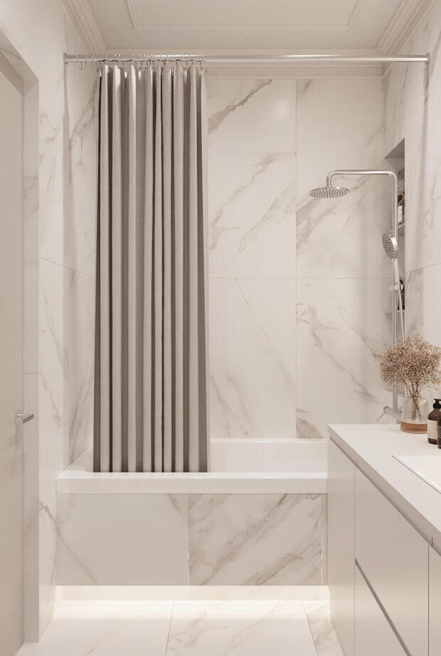 Фото из портфолио Дизайн-проект квартиры в ЖК «Shagal» в стиле современная классика – фотографии дизайна интерьеров на INMYROOM