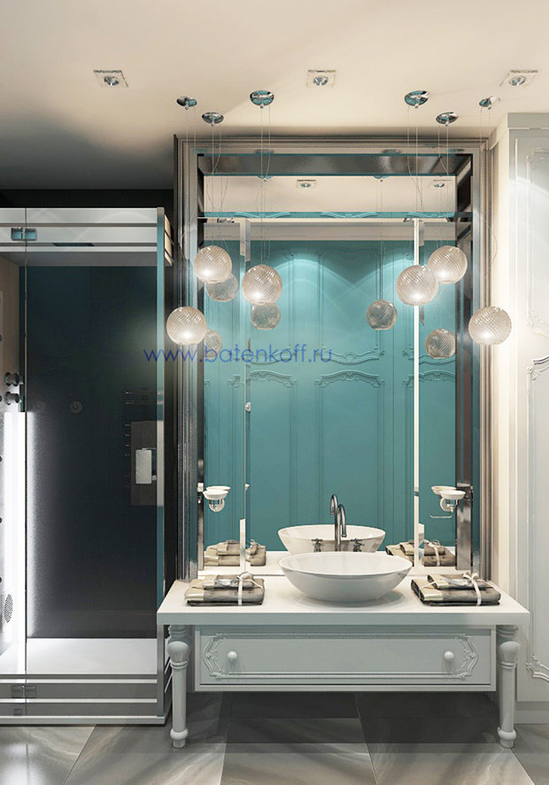 Фото из портфолио Дизайн проект ванной комнаты в стиле современной классики. Москва. Мичуринский  – фотографии дизайна интерьеров на InMyRoom.ru