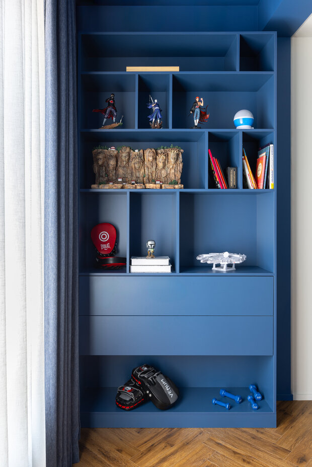 Фотография: Спальня в стиле Современный, Квартира, Проект дня, Монолитный дом, 3 комнаты, Алматы, минимализм с элементами современного дизайна, Данара Байтурсынова – фото на INMYROOM