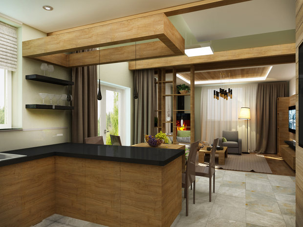 Фото из портфолио Древесный уют – фотографии дизайна интерьеров на INMYROOM