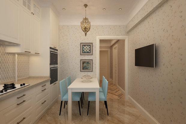 Фото из портфолио 10 Легкая классика в Сталинке – фотографии дизайна интерьеров на INMYROOM