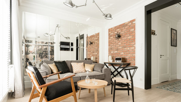 Фотография: Гостиная в стиле Скандинавский, Современный, Декор и DIY, Малогабаритная квартира, Квартира, 2 комнаты, 40-60 метров, Дорого и бюджетно, #каксэкономить – фото на INMYROOM Фотография: Гостиная в стиле Скандинавский, Современный, Декор и DIY, Малогабаритная квартира, Квартира, 2 комнаты, 40-60 метров, Дорого и бюджетно, #каксэкономить – фото на INMYROOM