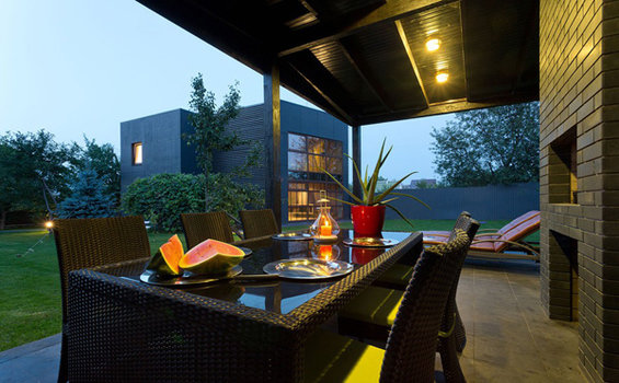 Фотография: Терраса в стиле Лофт, Современный, Дом, Дома и квартиры, Минимализм, Большие окна – фото на INMYROOM