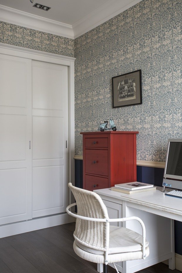 Фотография: Кабинет в стиле Прованс и Кантри, Эклектика, Квартира, Проект недели, Москва, Олеся Шляхтина, 2 комнаты, 3 комнаты, 60-90 метров – фото на INMYROOM