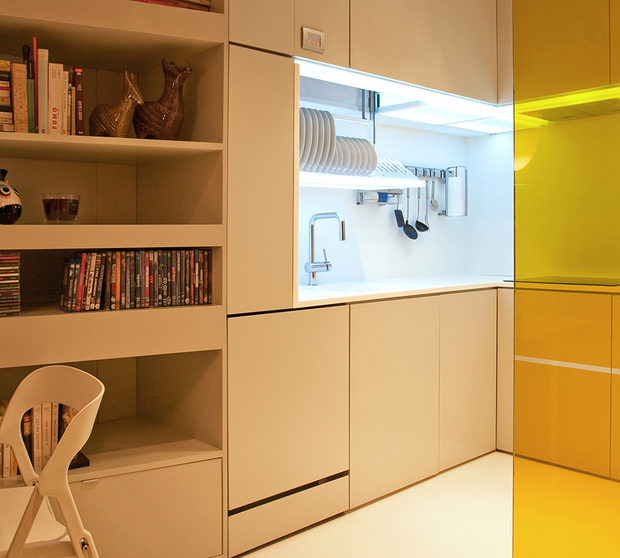 Фотография: Кухня и столовая в стиле Современный, Малогабаритная квартира, Квартира, Дома и квартиры – фото на INMYROOM