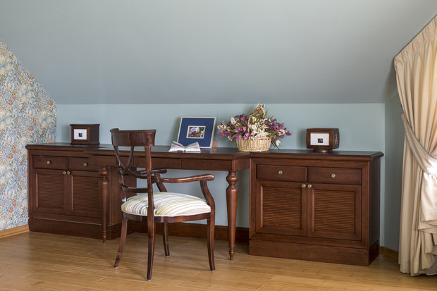 Фотография: Кабинет в стиле Прованс и Кантри, Дом, Проект недели, Подмосковье, Анна Яровикова, Юлия Мясникова, 4 и больше, Более 90 метров – фото на INMYROOM