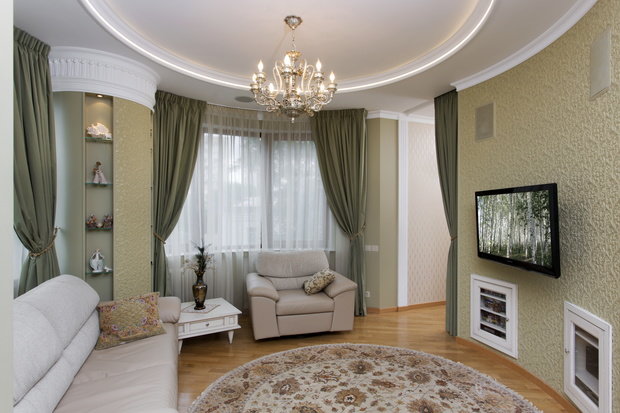 Фотография: Гостиная в стиле Классический, Квартира, Дома и квартиры, Проект недели – фото на INMYROOM