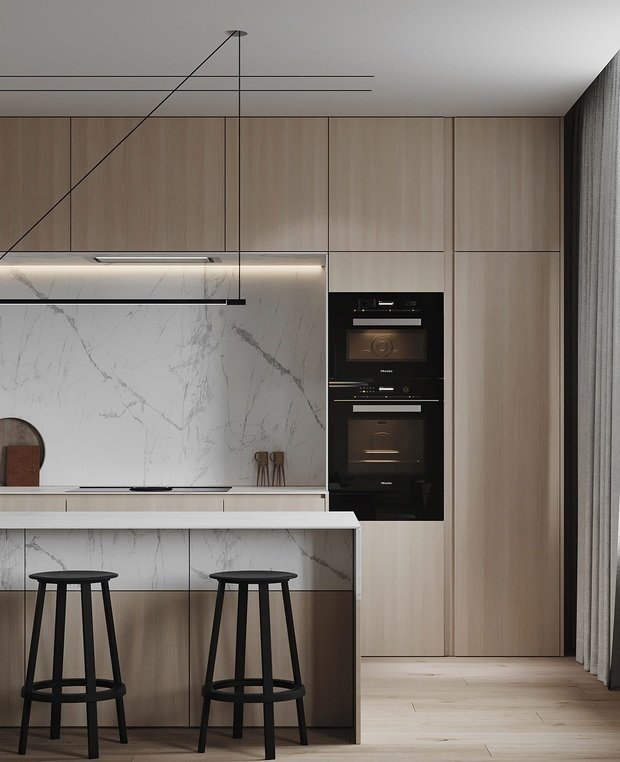 Фото из портфолио Безмятежно стильный интерьер в белых и деревянных тонах – фотографии дизайна интерьеров на INMYROOM