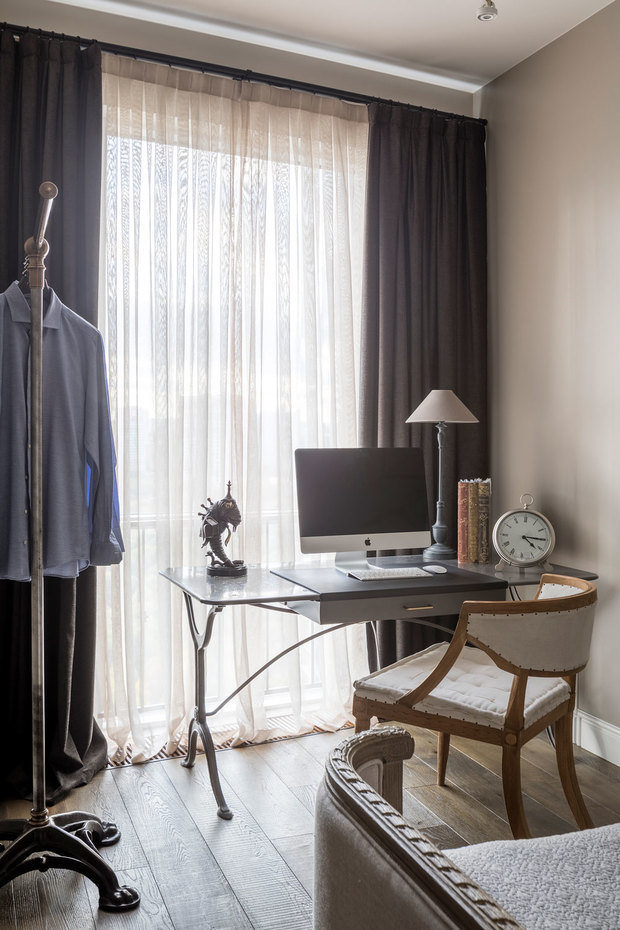 Фотография: Кабинет в стиле Прованс и Кантри, Классический, Современный, Квартира, Проект дня, Москва, Татьяна Иванова, Монолитный дом, 4 и больше, Более 90 метров, Эксклюзивные проекты – фото на INMYROOM