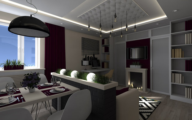Фото из портфолио 2-х комнатная квартира – фотографии дизайна интерьеров на INMYROOM