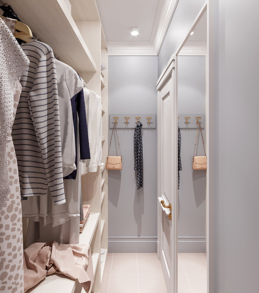 Фотография: Гардеробная в стиле Современный, Квартира, Проект недели, Химки, Елена Иванова, 3 комнаты, 60-90 метров, ЖК «Левобережный» – фото на INMYROOM Фотография: Гардеробная в стиле Современный, Квартира, Проект недели, Химки, Елена Иванова, 3 комнаты, 60-90 метров, ЖК «Левобережный» – фото на INMYROOM