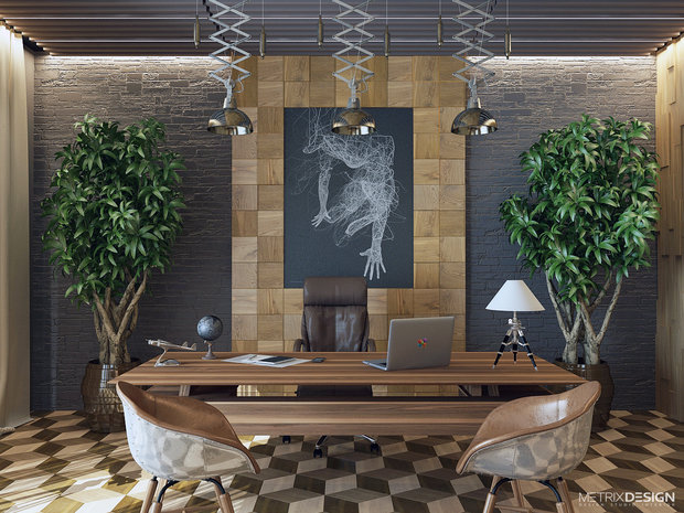 Фото из портфолио Визуализация офиса – фотографии дизайна интерьеров на INMYROOM