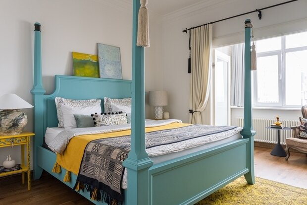 Фотография: Спальня в стиле Восточный, Эклектика, Винтажный, Квартира, Проект недели, Блочный дом, 3 комнаты, Более 90 метров, Уфа, Юлия Мусина, Александр Сафаров, PRSPKT Architects – фото на INMYROOM