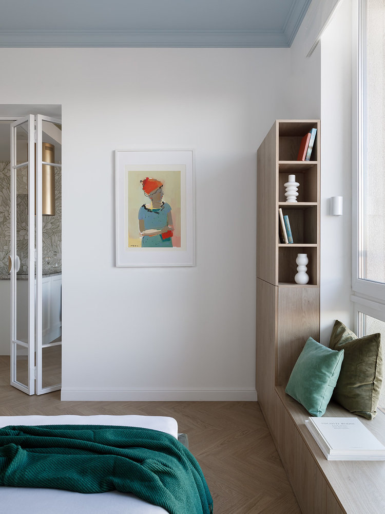 Фотография: Спальня в стиле Современный, Квартира, Проект недели, Санкт-Петербург, 2 комнаты, 40-60 метров, Юлия Бабинцева, YUHOME design – фото на INMYROOM