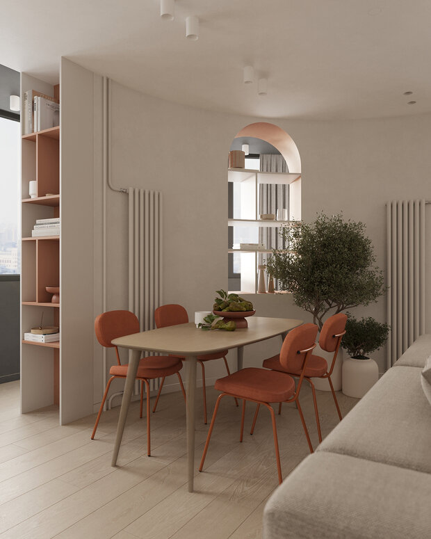 Фотография: Кухня и столовая в стиле Современный, Квартира, Проект недели, Химки, 2 комнаты, 60-90 метров, ADMstudio – фото на INMYROOM