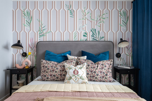 Фотография: Спальня в стиле Современный, Квартира, Проект дня, Москва, 4 и больше, 60-90 метров, Алеся Котова – фото на INMYROOM