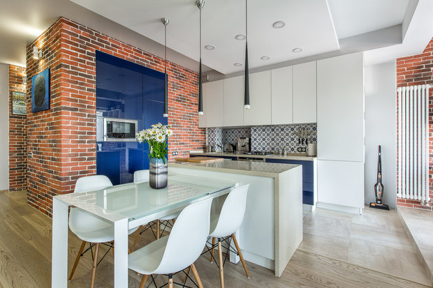 Фото из портфолио Квартира 117м2 в центре Казани. Гостиная – фотографии дизайна интерьеров на INMYROOM