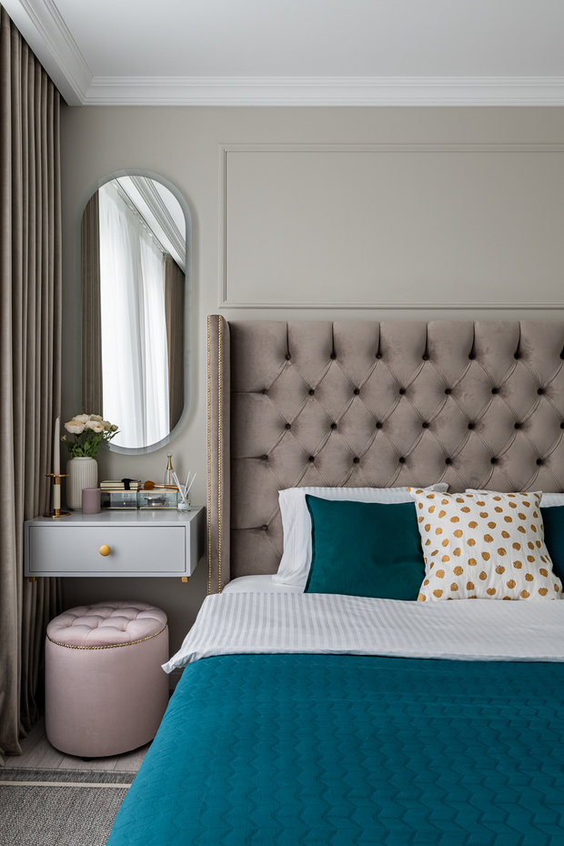 Фотография: Спальня в стиле Классический, Современный, Квартира, Проект недели, Москва, 4 и больше, Более 90 метров, Анна Шаповалова – фото на INMYROOM