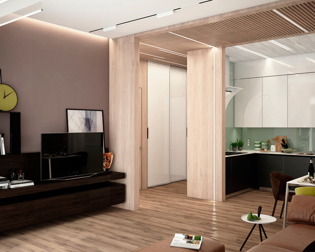 Фото из портфолио Дизайн-проект квартиры 58 м2 – фотографии дизайна интерьеров на INMYROOM