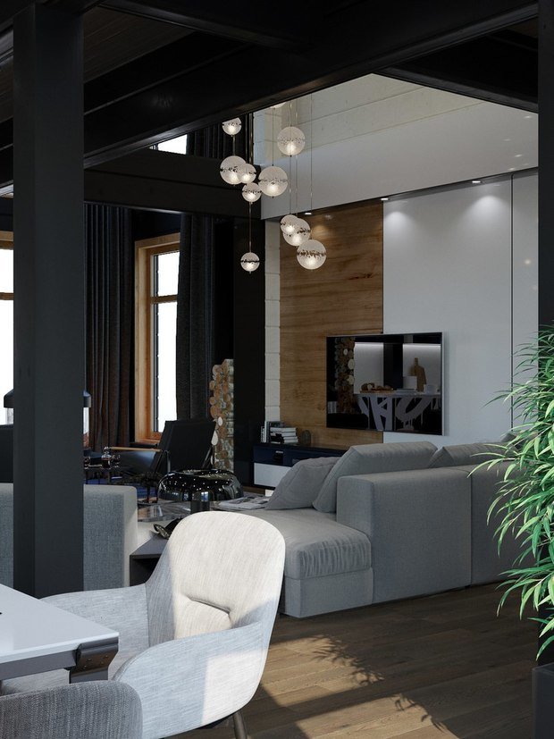 Фото из портфолио Дом из бруса 1-ый этаж – фотографии дизайна интерьеров на INMYROOM