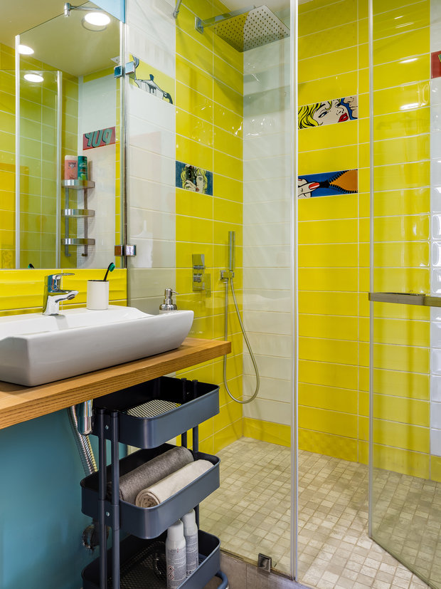 Фотография: Ванная в стиле Лофт, Квартира, Проект недели, Самара, 1 комната, до 40 метров, Екатерина Малмыгина – фото на INMYROOM