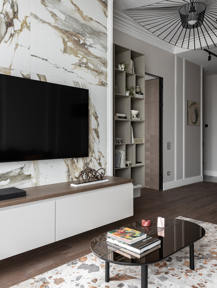 Фотография: Гостиная в стиле Современный, Квартира, Проект недели, Москва, Оксана Олейник, 2 комнаты, 60-90 метров – фото на INMYROOM Фотография: Гостиная в стиле Современный, Квартира, Проект недели, Москва, Оксана Олейник, 2 комнаты, 60-90 метров – фото на INMYROOM