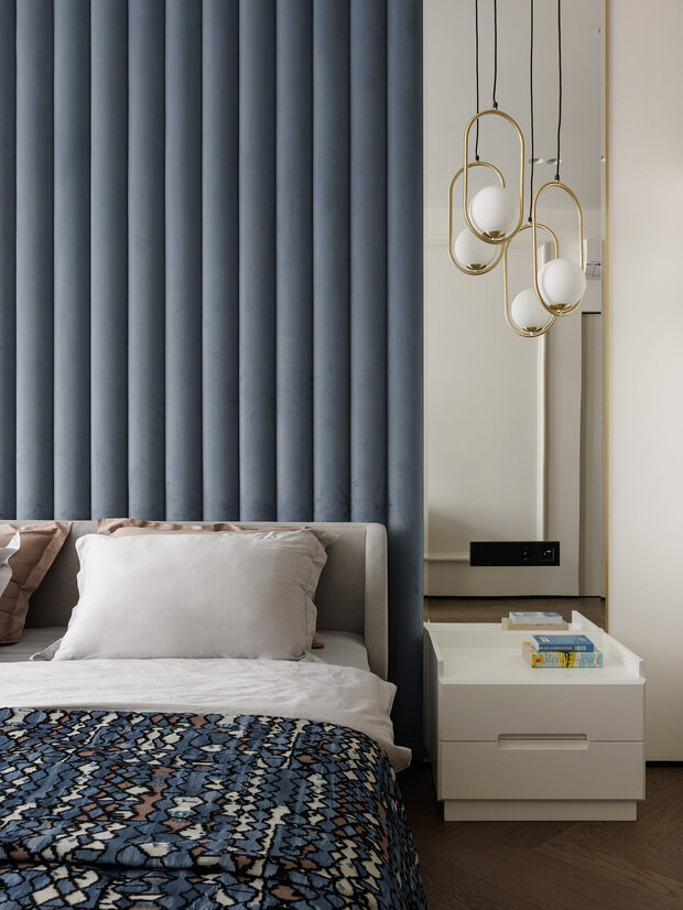 Фотография: Спальня в стиле Современный, Минимализм, Квартира, Проект недели, Санкт-Петербург, 3 комнаты, Более 90 метров, NG-Design, Наталья Пальцева – фото на INMYROOM