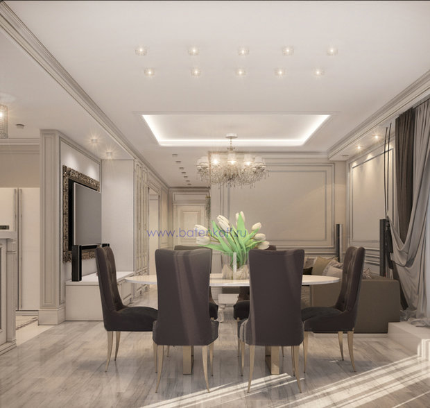 Фото из портфолио Москва. Дизайн гостиной в современной классике от Батенькофф – фотографии дизайна интерьеров на INMYROOM