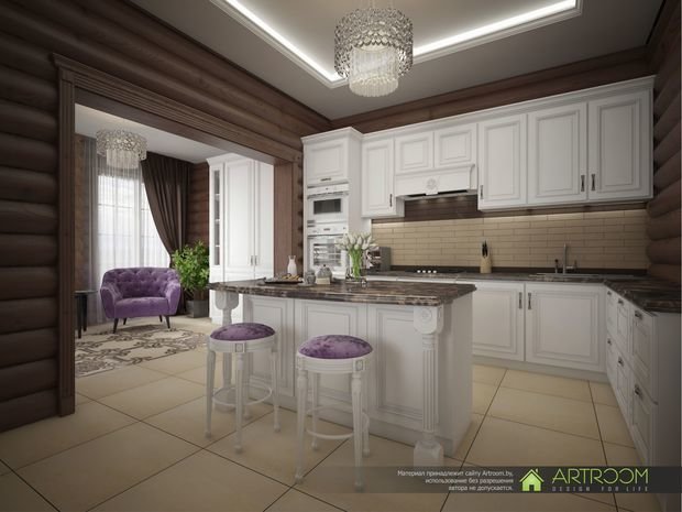 Фото из портфолио Деревянный дом под Минском – фотографии дизайна интерьеров на INMYROOM