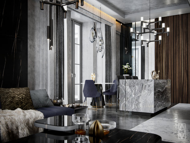 Фото из портфолио Интерьер кв в Москве 180м2 – фотографии дизайна интерьеров на INMYROOM