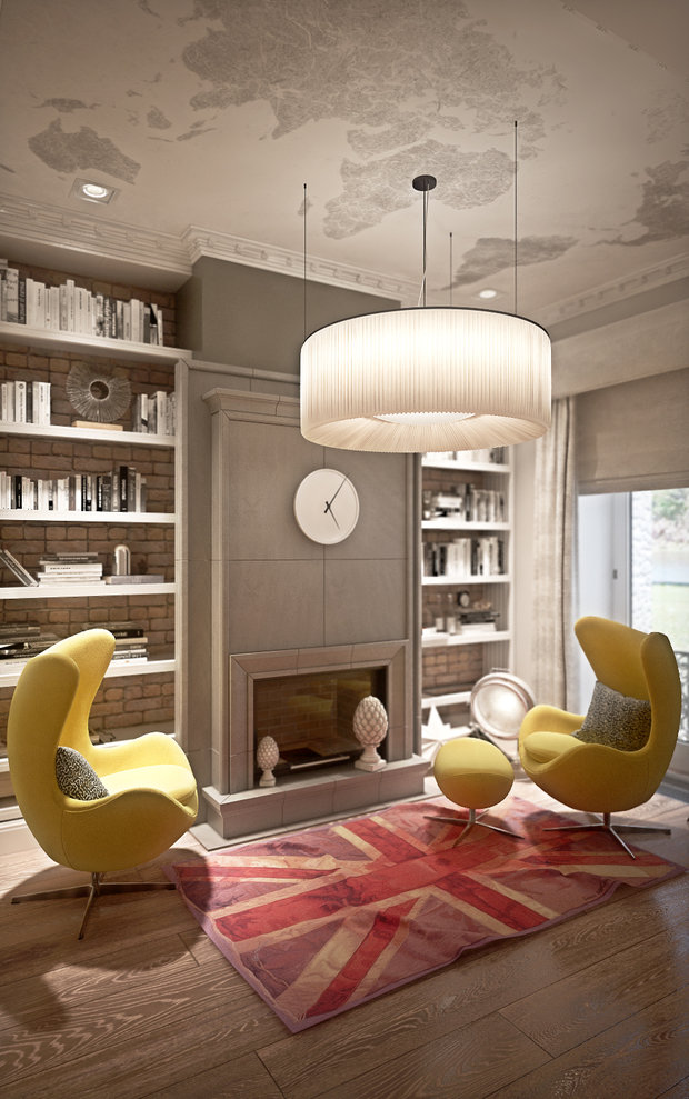 Фотография: Гостиная в стиле Эклектика, Современный, Дом, Проект недели, Московская область, Таунхаус, Павел Ивонин, Kaskad Park – фото на INMYROOM