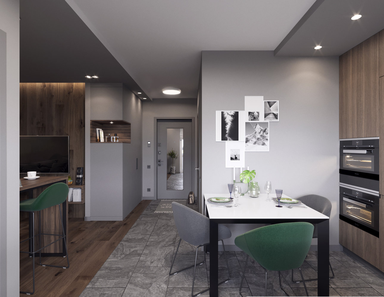 Фотография: Кухня и столовая в стиле Современный, Минимализм, Квартира, Проект недели, Санкт-Петербург, Виктория Малышева, VMGroup, 2 комнаты, 40-60 метров, Монолитно-кирпичный, ЖК Самоцветы – фото на INMYROOM Фотография: Кухня и столовая в стиле Современный, Минимализм, Квартира, Проект недели, Санкт-Петербург, Виктория Малышева, VMGroup, 2 комнаты, 40-60 метров, Монолитно-кирпичный, ЖК Самоцветы – фото на INMYROOM