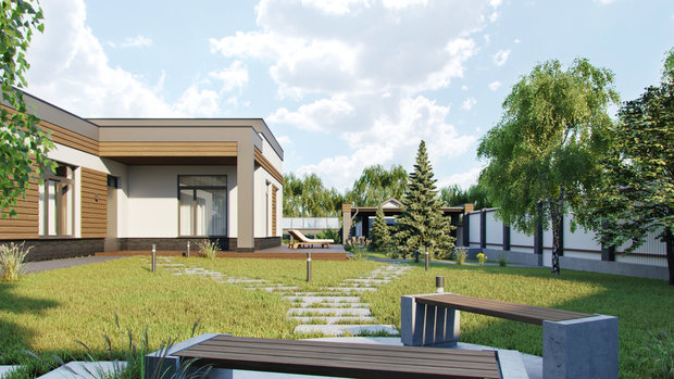 Фото из портфолио Одноэтажный загородный дом – фотографии дизайна интерьеров на INMYROOM