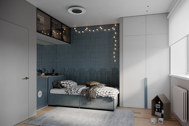 Фотография: Детская в стиле Современный, Хай-тек, Минимализм, Квартира, Проект недели, Москва, 3 комнаты, 60-90 метров, Buro DA, Анастасия Калинина, Дарья Митина – фото на INMYROOM