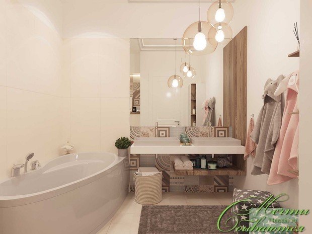 Фото из портфолио Лёгкая неоклассика в ванных комнатах – фотографии дизайна интерьеров на INMYROOM