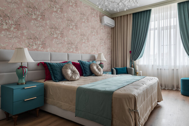 Фотография: Спальня в стиле Классический, Современный, Квартира, Проект недели, Кирпичный дом, 1 комната, 40-60 метров, Тамбов, Студия архитектуры и дизайна Zest, Галина Звездина – фото на INMYROOM