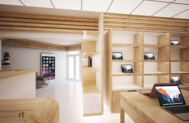 Фото из портфолио Салон техники Apple MacTime – фотографии дизайна интерьеров на INMYROOM