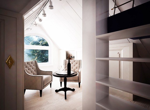 Фото из портфолио Мансарда жилого дома – фотографии дизайна интерьеров на INMYROOM