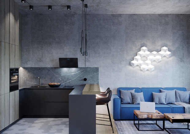 Фото из портфолио Grey Loft в ЖК "Сердце Столицы" – фотографии дизайна интерьеров на INMYROOM