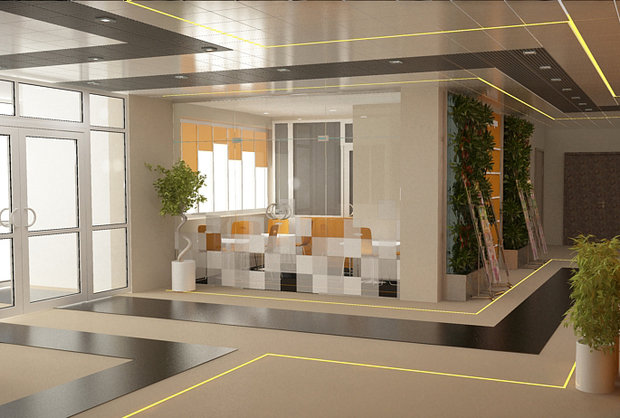 Фото из портфолио Фойе бизнес-центра – фотографии дизайна интерьеров на INMYROOM