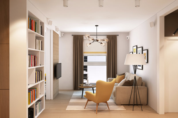 Фотография: Гостиная в стиле Скандинавский – фото на INMYROOM