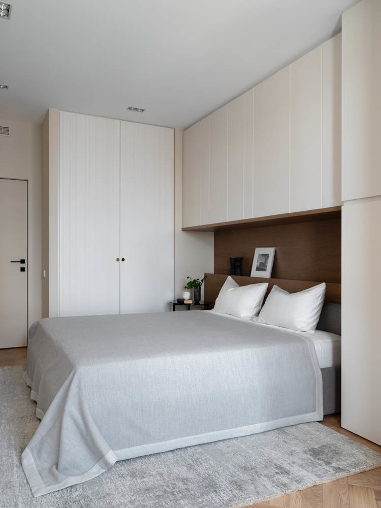 Фотография: Спальня в стиле Современный, Квартира, Проект недели, Москва, Geometrium, 3 комнаты, Более 90 метров – фото на INMYROOM