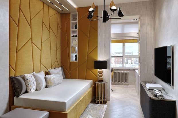 Фото из портфолио Квартира 118,2 м² в ЖК Тимирязевский: компромисс мужского и женского: баланс резких форм и мягких линий – фотографии дизайна интерьеров на INMYROOM