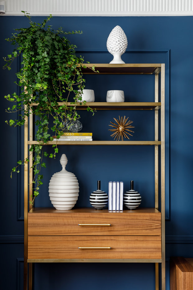 Фотография: Гостиная в стиле Современный, Эклектика, Москва, Желтый, Синий, 3 комнаты, Более 90 метров, Эксклюзивные проекты, Римма Семенова, Александр Володин – фото на INMYROOM