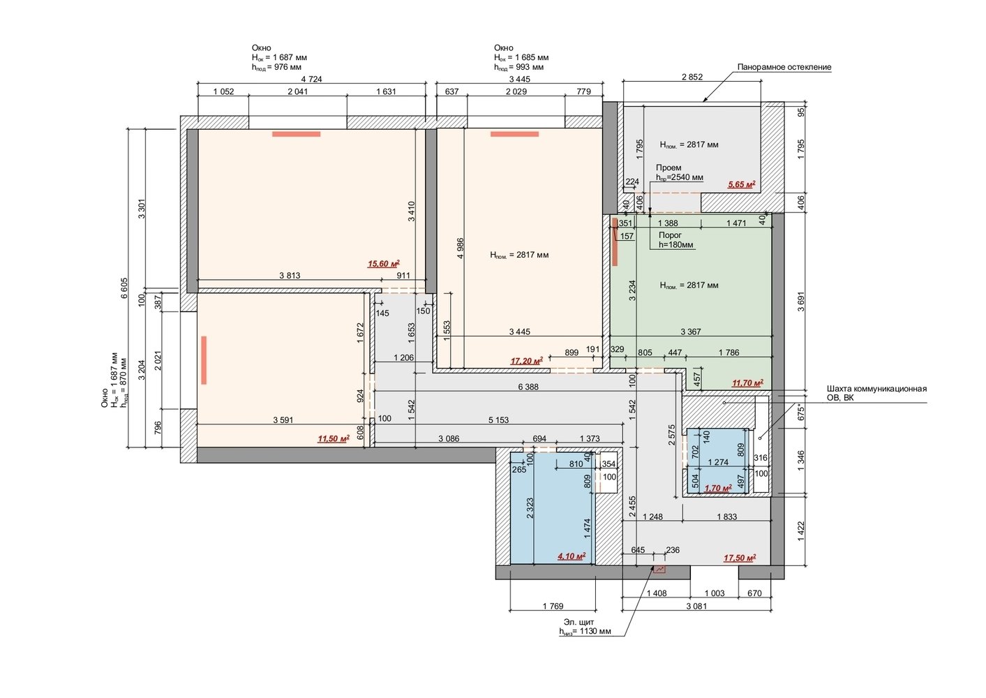 Обмерный план Обмерный план