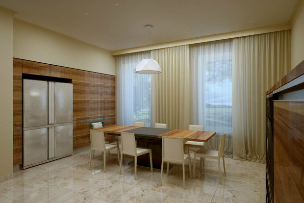 Фото из портфолио Гостиная и Кухня. Таунхаус Подмосковье. – фотографии дизайна интерьеров на INMYROOM