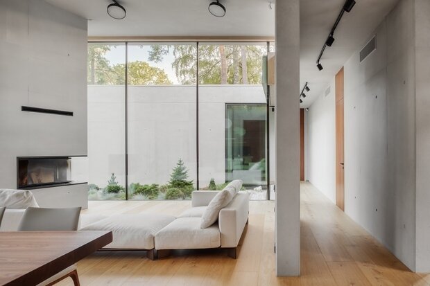 Фотография: Гостиная в стиле Современный, Минимализм, Эко, Дом, Проект недели, Дом и дача, Латвия, Юрмала, 4 и больше, Более 90 метров, Chado – фото на INMYROOM