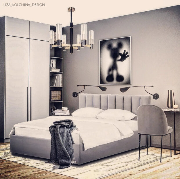 Фото из портфолио Проект лаконичной спальни – фотографии дизайна интерьеров на INMYROOM