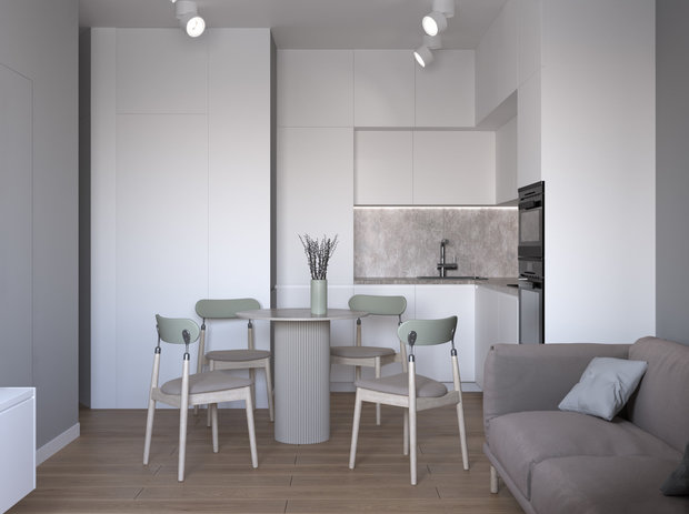 Фото из портфолио Дизайн-проект квартиры в ЖК Лучи 38 м2 – фотографии дизайна интерьеров на INMYROOM